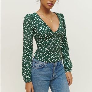 Reformation Nell top in Annette green Small